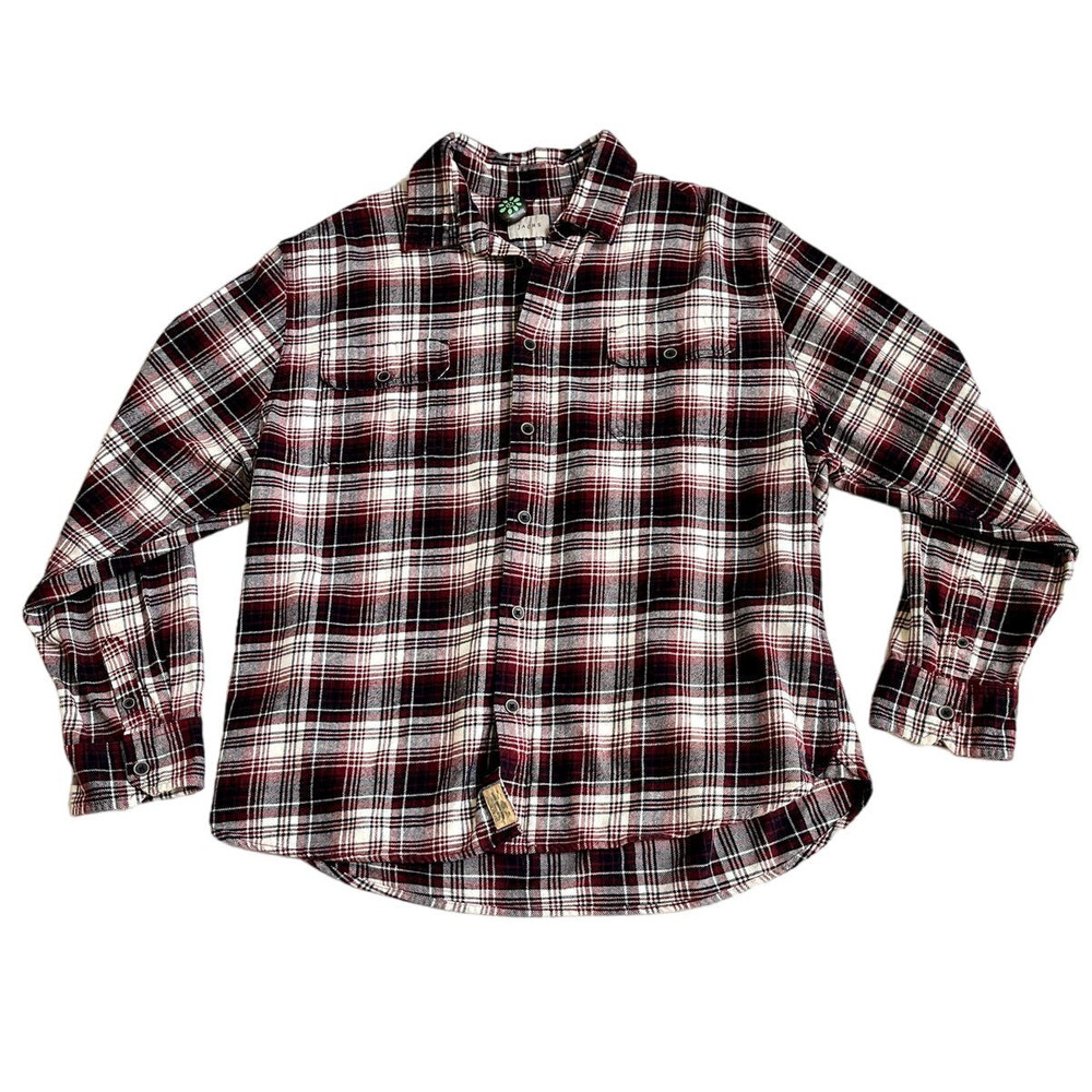 JACHS Thick Flannel Shirt Red Plaid